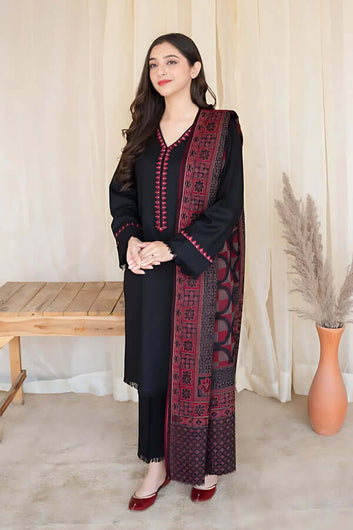 3pc Embroidered UnStiched Dress With Printed Dupatta D-118